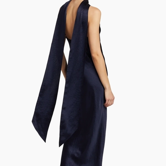 New Best Seller! Amanda Uprichard Navy Blue Silk Gown Sz Medium- Sells for $290! - Picture 12 of 16